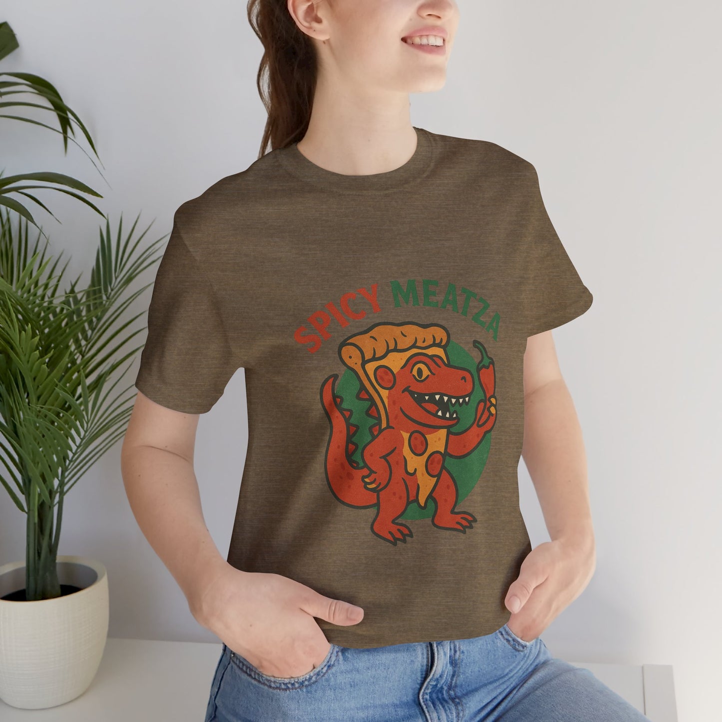 Spicy Meats - Dino Pizza Chaos T-Shirt | Italian Brainrot Merch