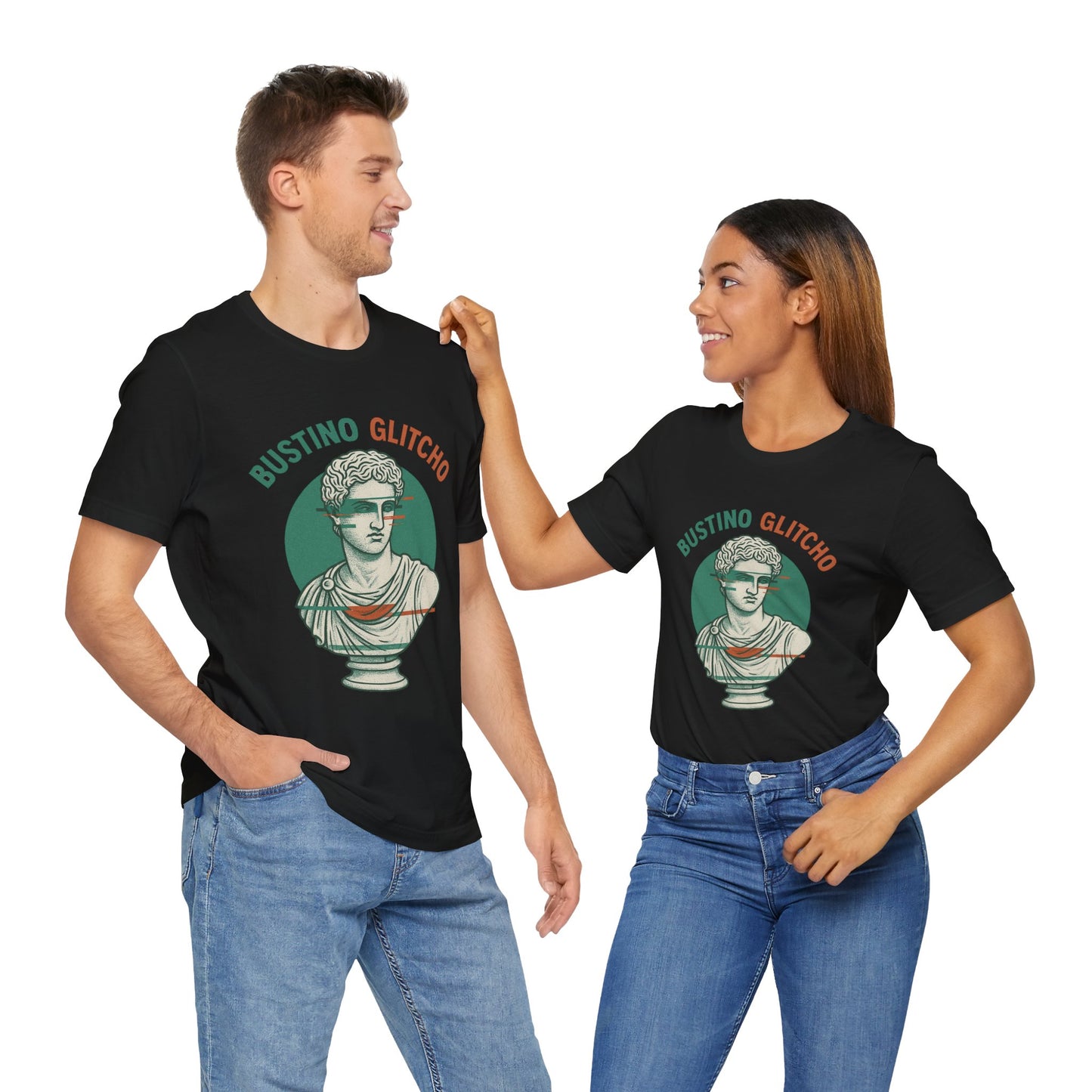 Bustino Glitcho – Glitched Roman Bust T-Shirt | Italian Brainrot Merch