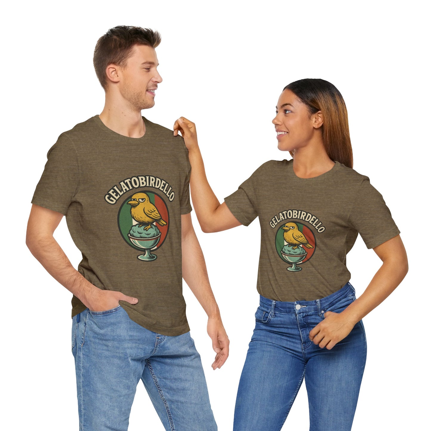 Gelatobirdello – Angry Dessert Bird T-Shirt | Italian Brainrot Merch