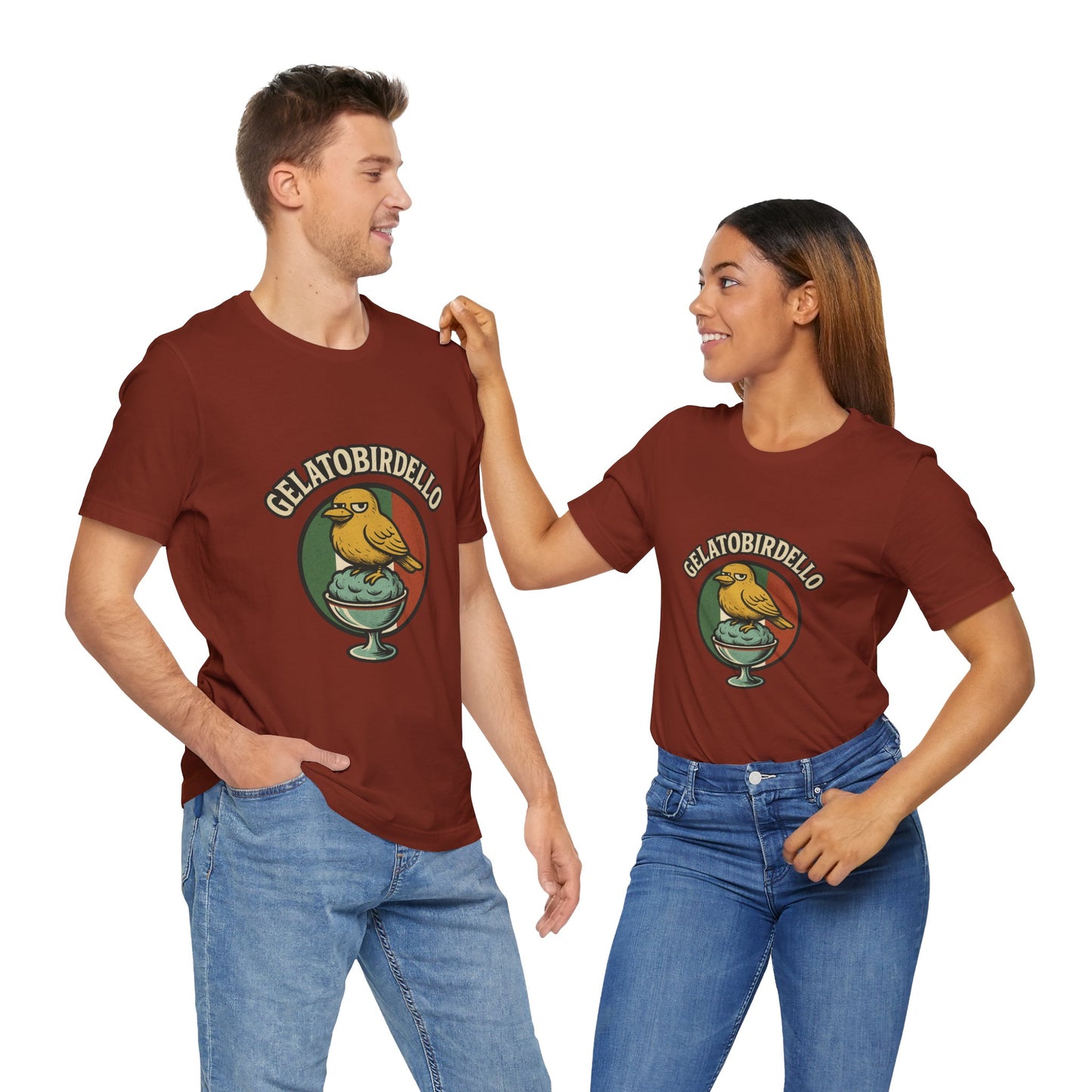 Gelatobirdello – Angry Dessert Bird T-Shirt | Italian Brainrot Merch