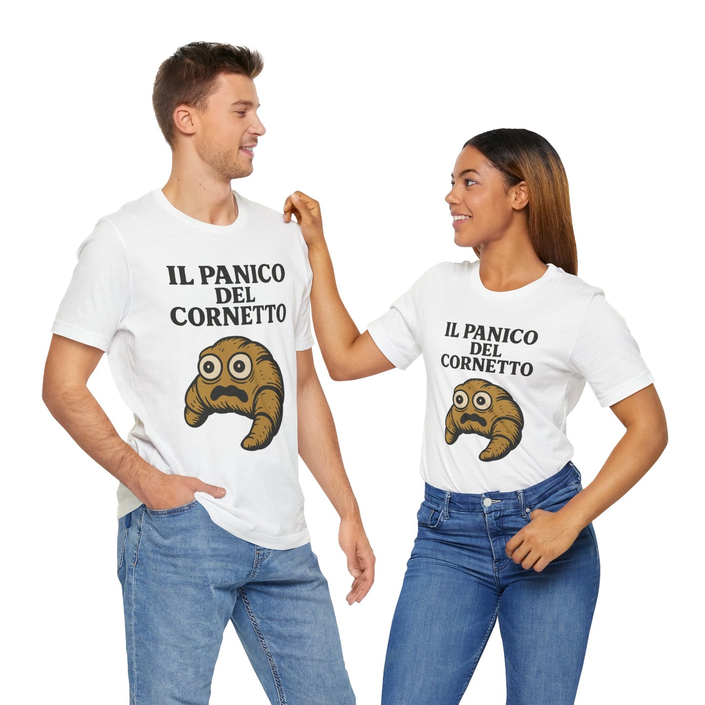Il Panico del Cornetto – Anxious Pastry T-Shirt | Italian Brainrot Merch