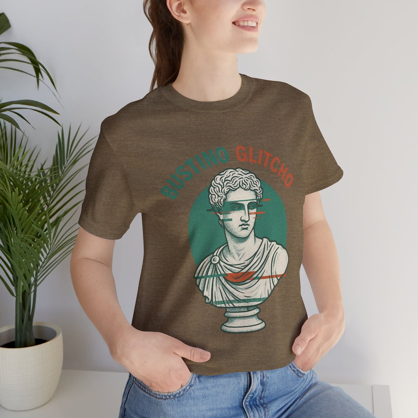 Bustino Glitcho – Glitched Roman Bust T-Shirt | Italian Brainrot Merch