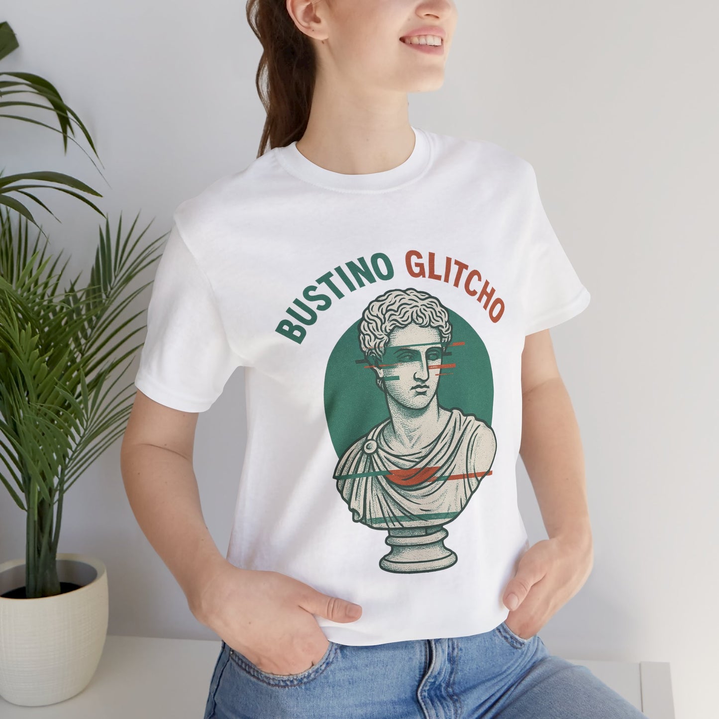 Bustino Glitcho – Glitched Roman Bust T-Shirt | Italian Brainrot Merch