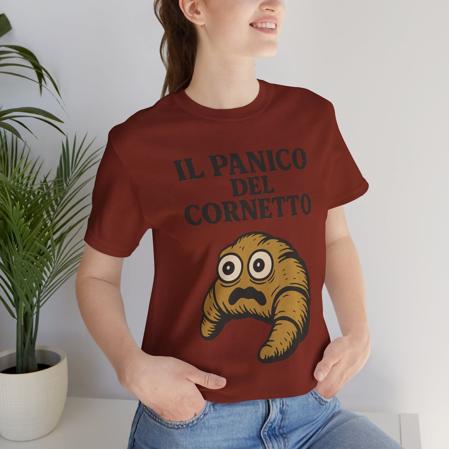 Il Panico del Cornetto – Anxious Pastry T-Shirt | Italian Brainrot Merch