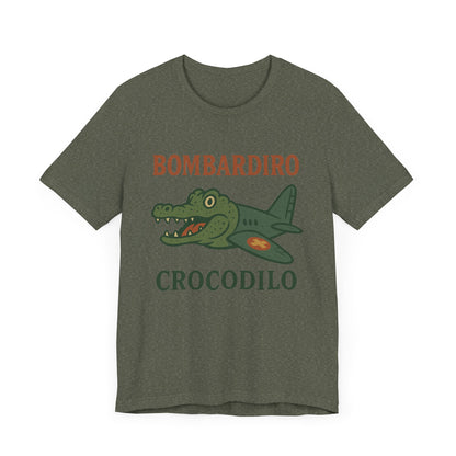 Bombardiro Crocodillo Italian Brainrot Vintage Meme T-Shirt, Graphic Tee