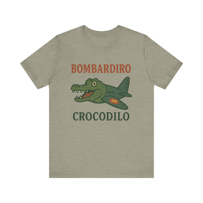Bombardiro Crocodillo Italian Brainrot Vintage Meme T-Shirt, Graphic Tee