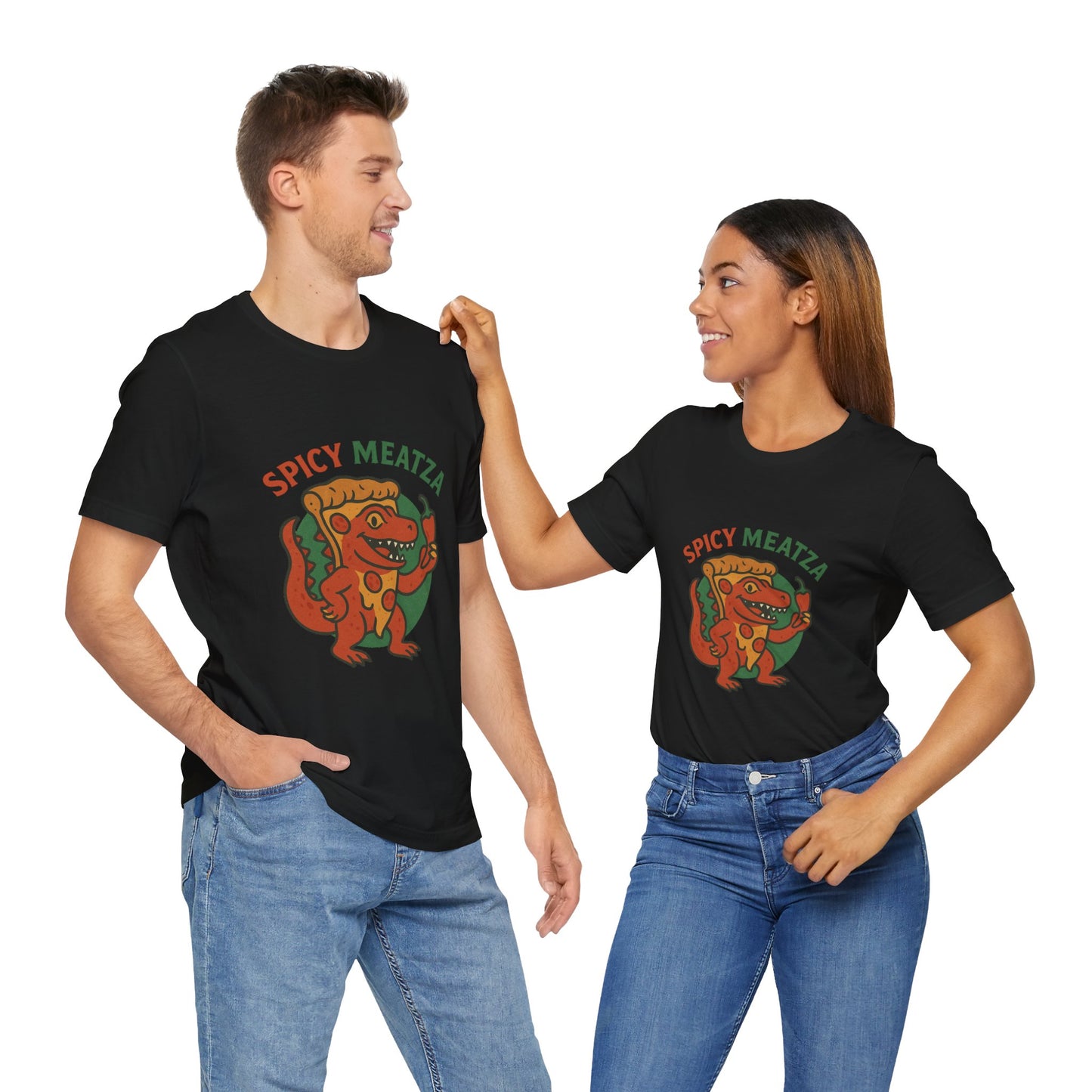 Spicy Meats - Dino Pizza Chaos T-Shirt | Italian Brainrot Merch
