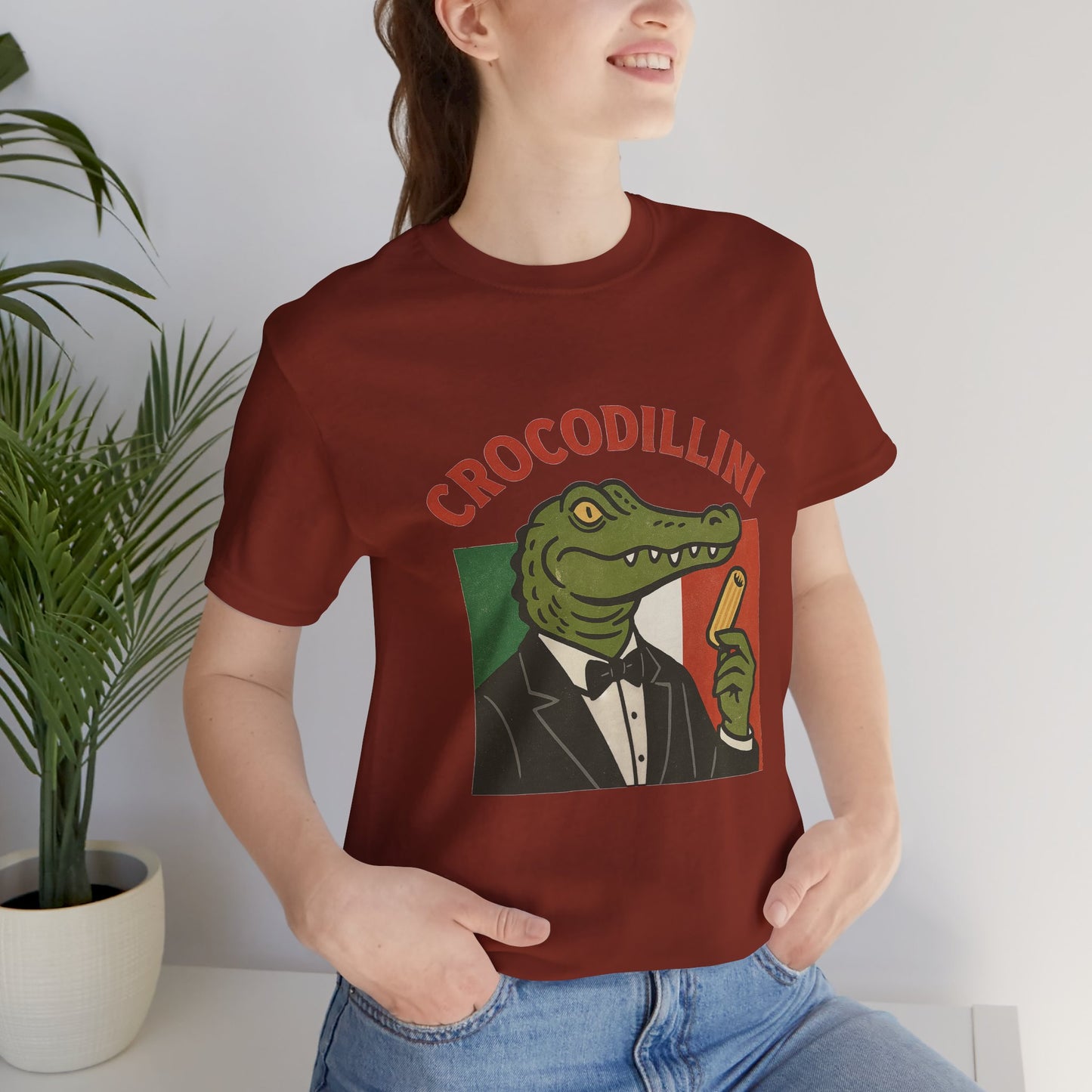 Crocodillini – Dapper Gator Pasta T-Shirt | Italian Brainrot T Shirt