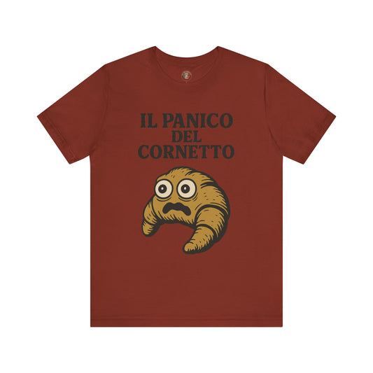 Il Panico del Cornetto – Anxious Pastry T-Shirt | Italian Brainrot Merch