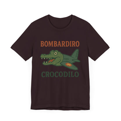 Bombardiro Crocodillo Italian Brainrot Vintage Meme T-Shirt, Graphic Tee