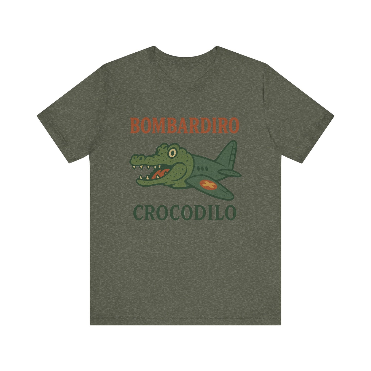 Bombardiro Crocodillo Italian Brainrot Vintage Meme T-Shirt, Graphic Tee