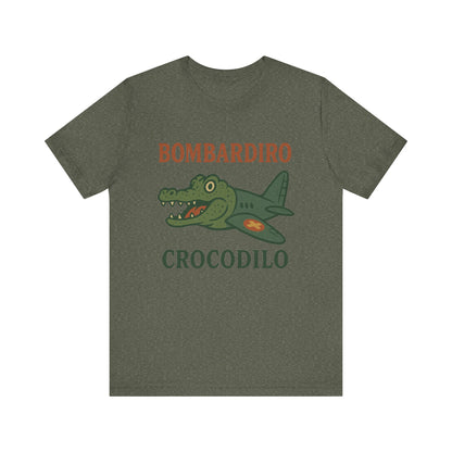 Bombardiro Crocodillo Italian Brainrot Vintage Meme T-Shirt, Graphic Tee