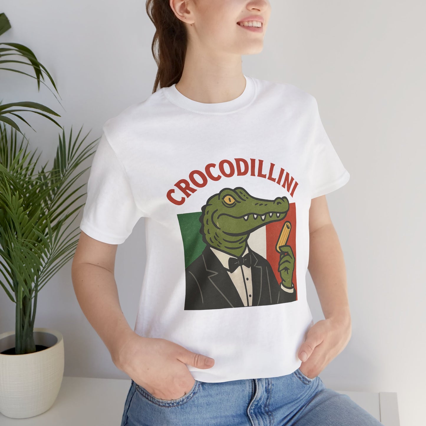 Crocodillini – Dapper Gator Pasta T-Shirt | Italian Brainrot T Shirt