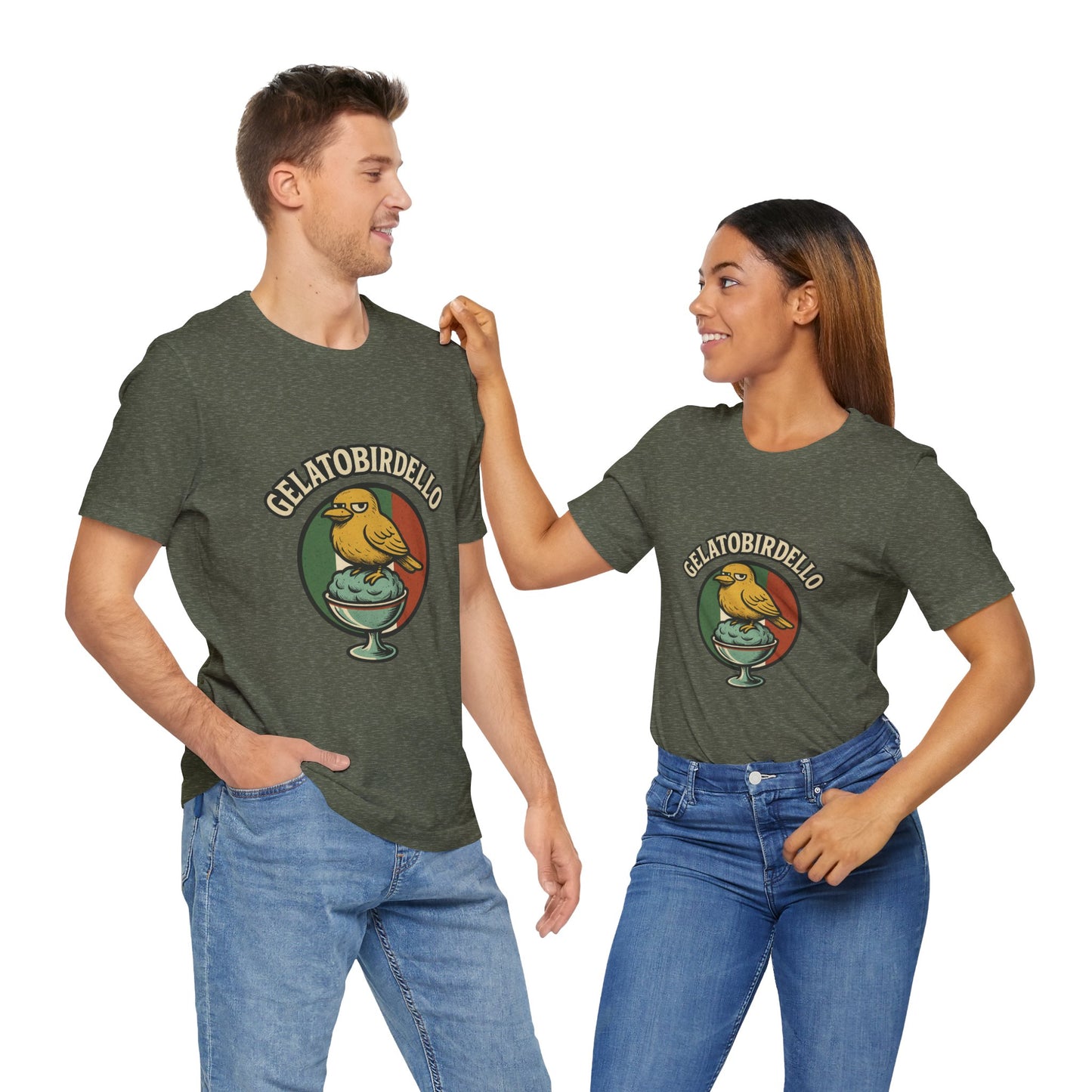 Gelatobirdello – Angry Dessert Bird T-Shirt | Italian Brainrot Merch
