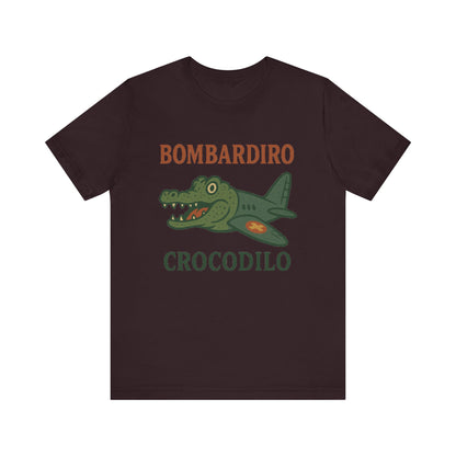 Bombardiro Crocodillo Italian Brainrot Vintage Meme T-Shirt, Graphic Tee