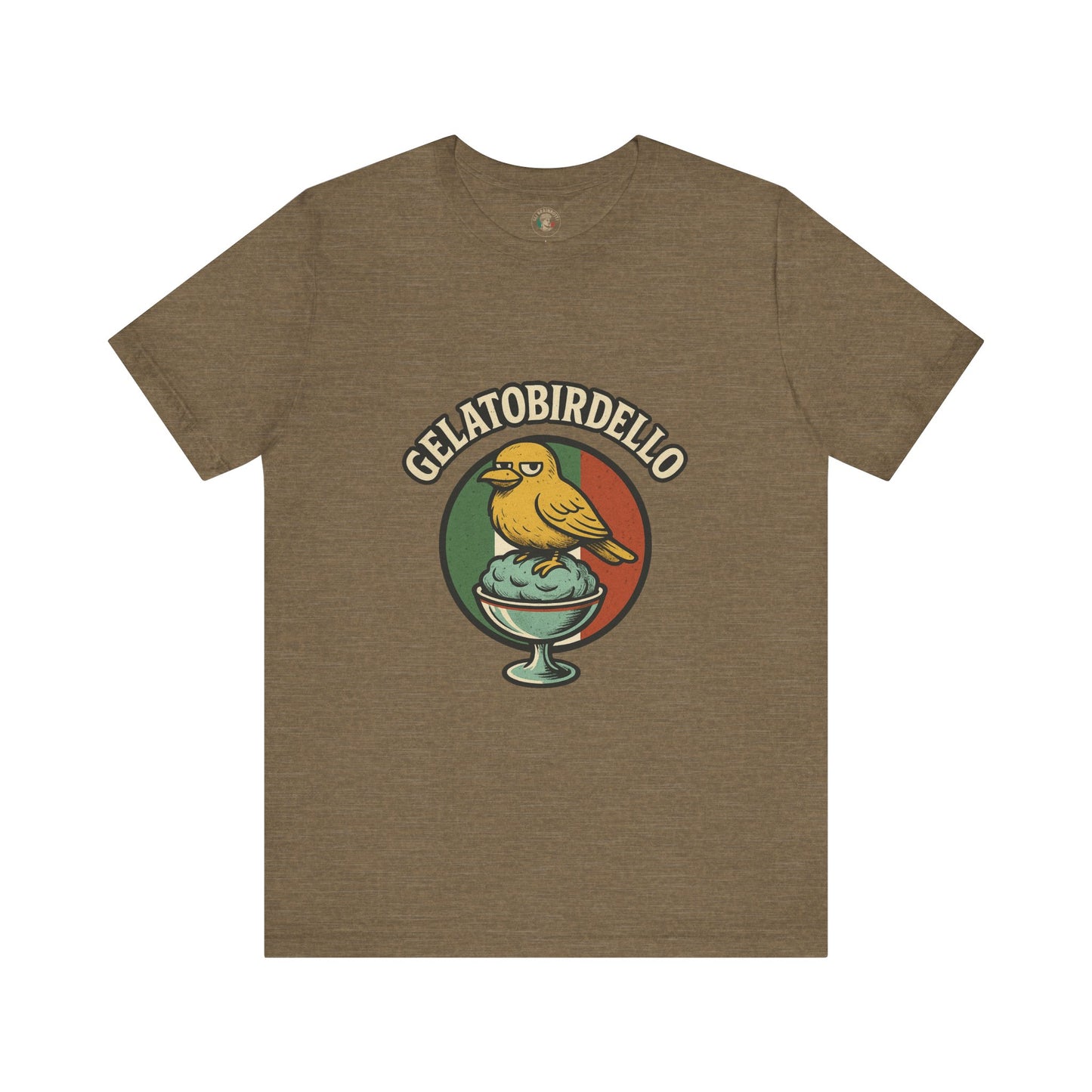 Gelatobirdello – Angry Dessert Bird T-Shirt | Italian Brainrot Merch