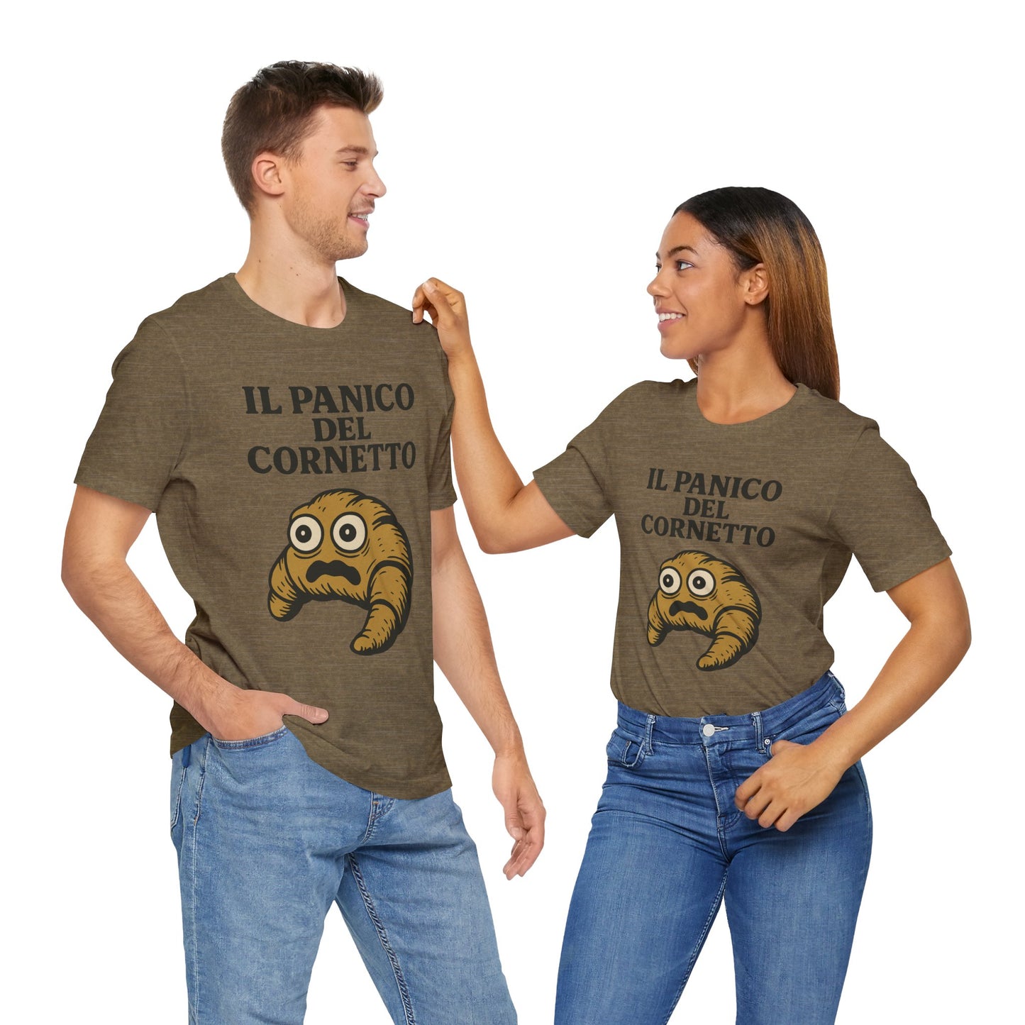 Il Panico del Cornetto – Anxious Pastry T-Shirt | Italian Brainrot Merch