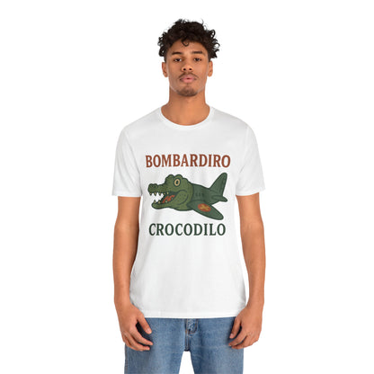 Bombardiro Crocodillo Italian Brainrot Vintage Meme T-Shirt, Graphic Tee