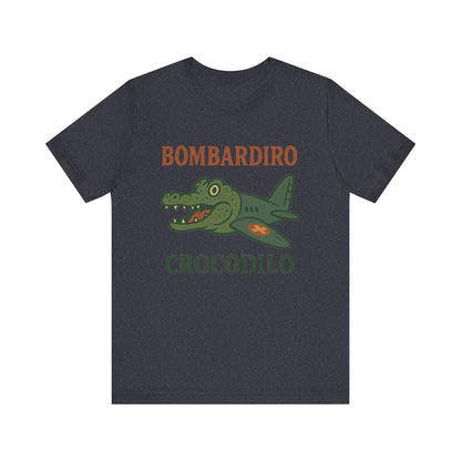 Bombardiro Crocodillo Italian Brainrot Vintage Meme T-Shirt, Graphic Tee