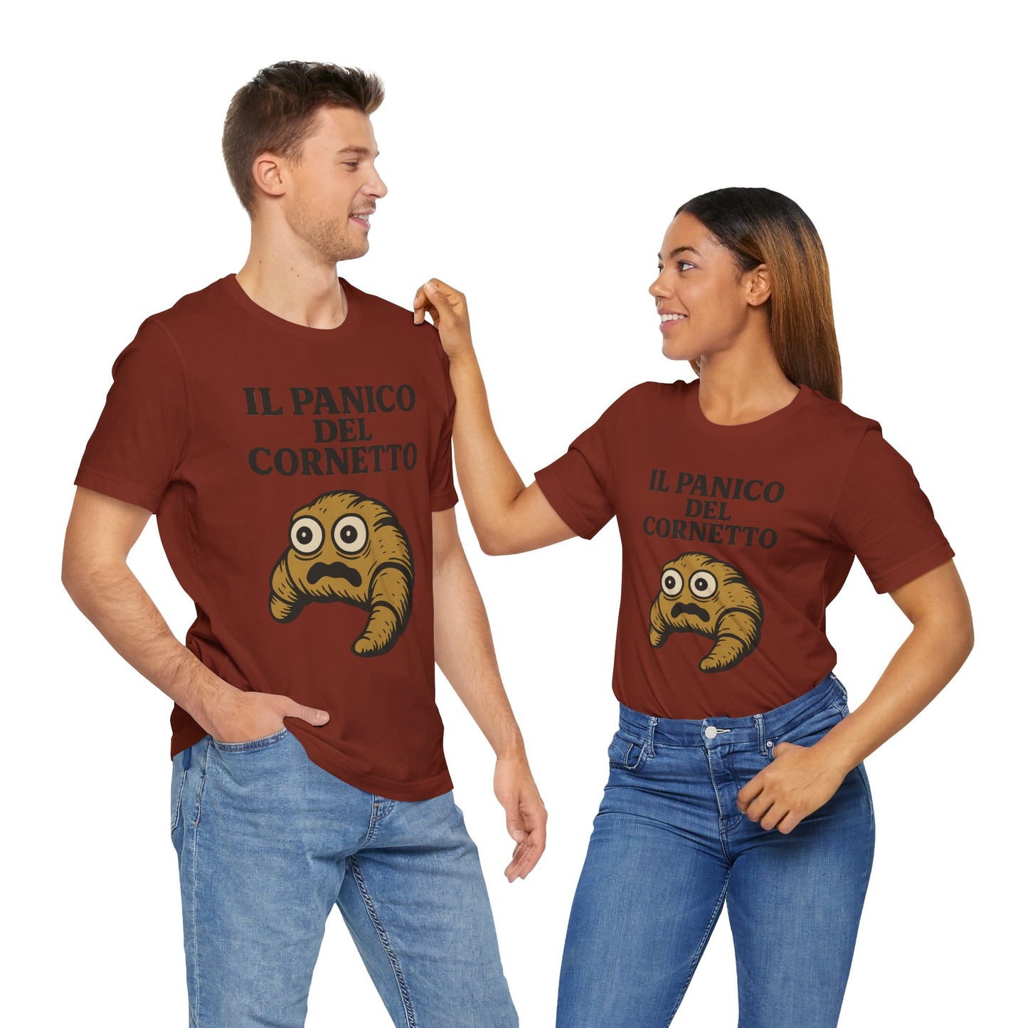 Il Panico del Cornetto – Anxious Pastry T-Shirt | Italian Brainrot Merch