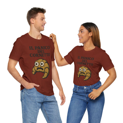 Il Panico del Cornetto – Anxious Pastry T-Shirt | Italian Brainrot Merch