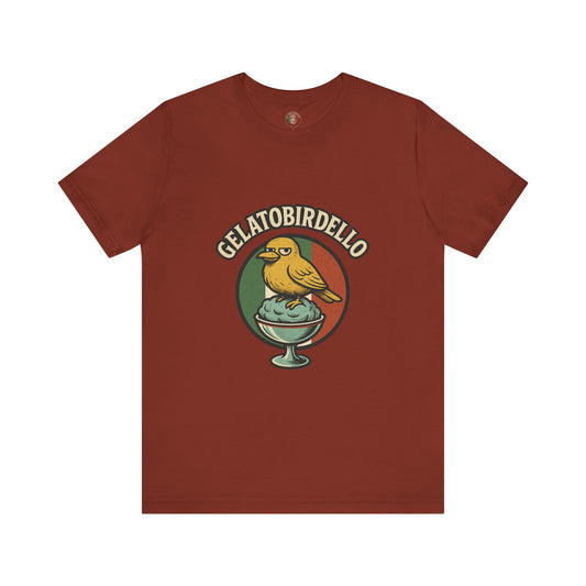 Gelatobirdello – Angry Dessert Bird T-Shirt | Italian Brainrot Merch