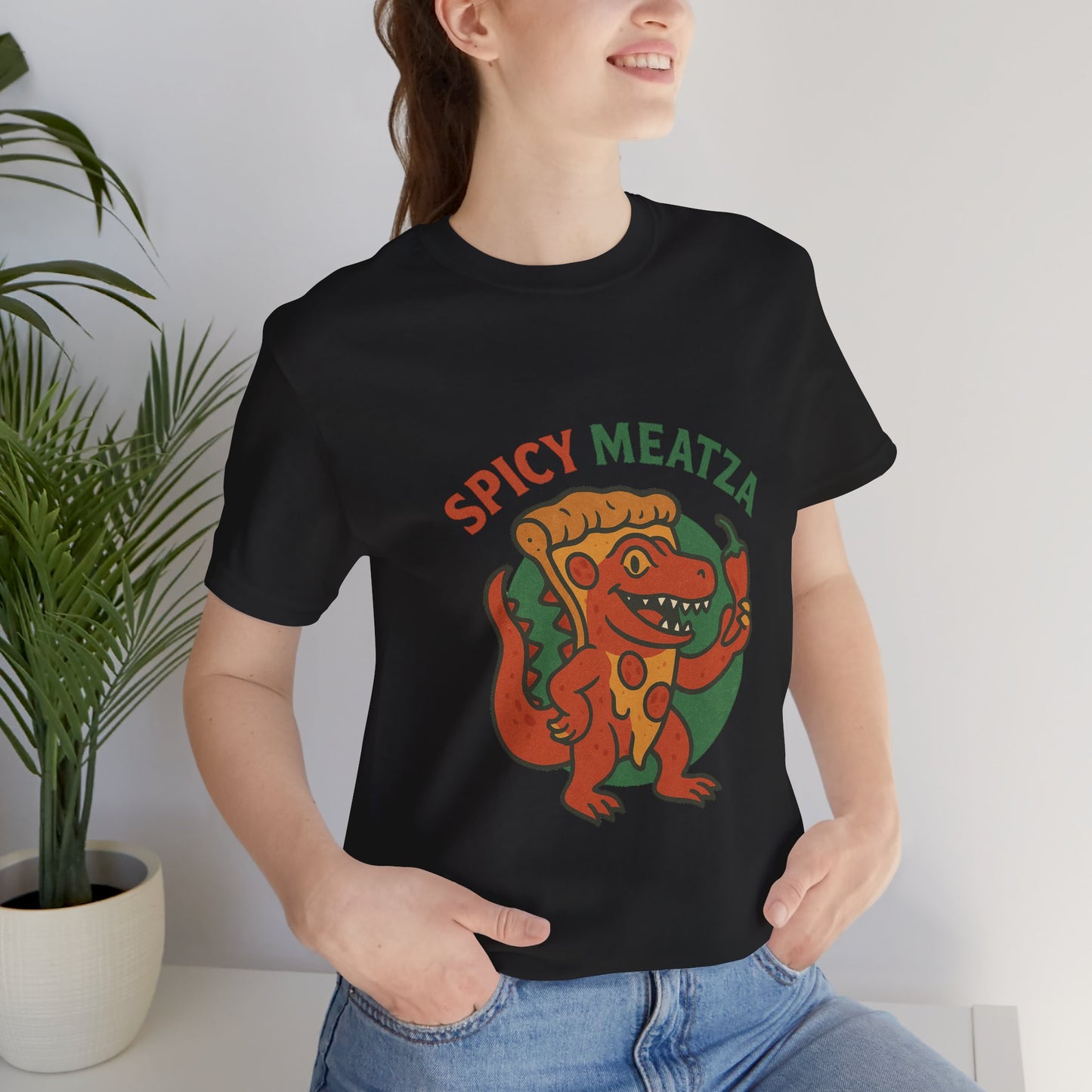 Spicy Meats - Dino Pizza Chaos T-Shirt | Italian Brainrot Merch