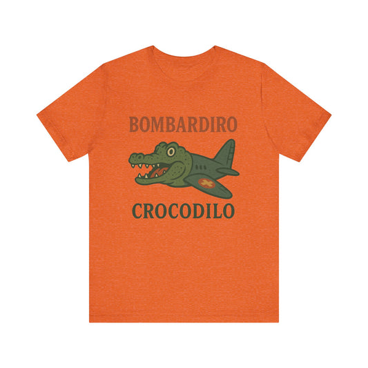 Bombardiro Crocodillo Italian Brainrot Vintage Meme T-Shirt, Graphic Tee