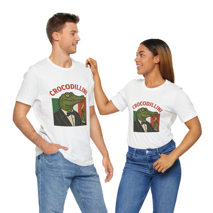 Crocodillini – Dapper Gator Pasta T-Shirt | Italian Brainrot T Shirt