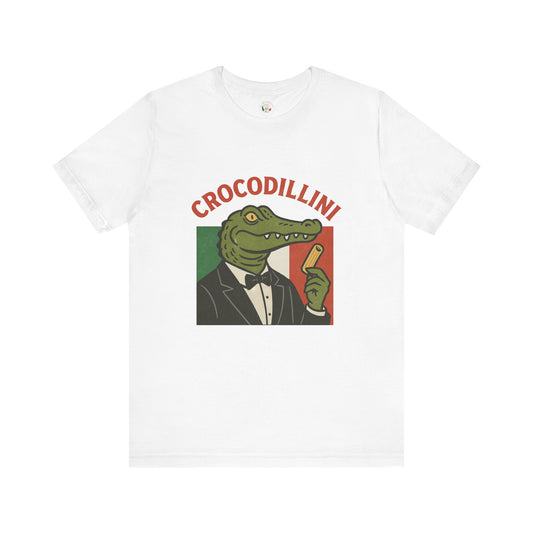 Crocodillini – Dapper Gator Pasta T-Shirt | Italian Brainrot T Shirt