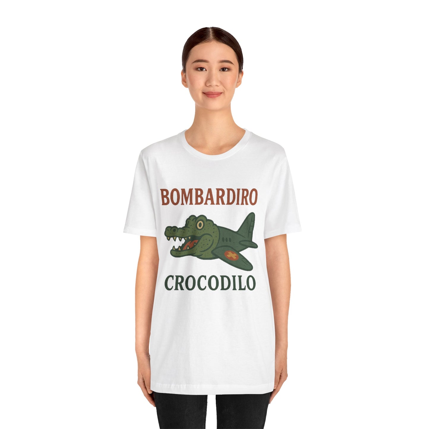 Bombardiro Crocodillo Italian Brainrot Vintage Meme T-Shirt, Graphic Tee