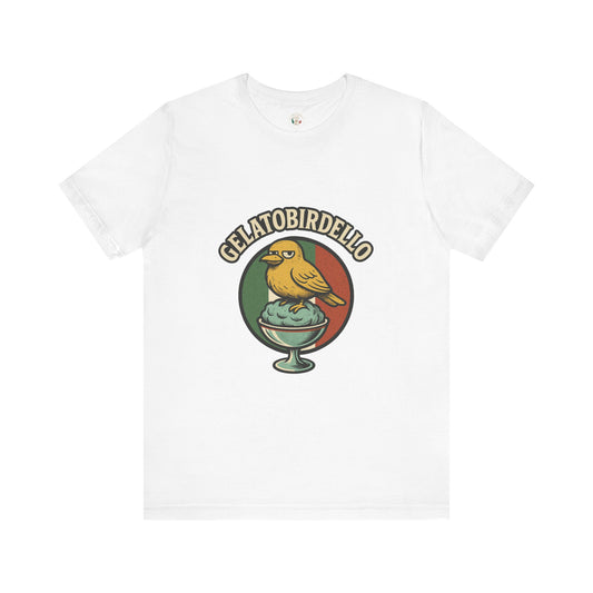 Gelatobirdello – Angry Dessert Bird T-Shirt | Italian Brainrot Merch