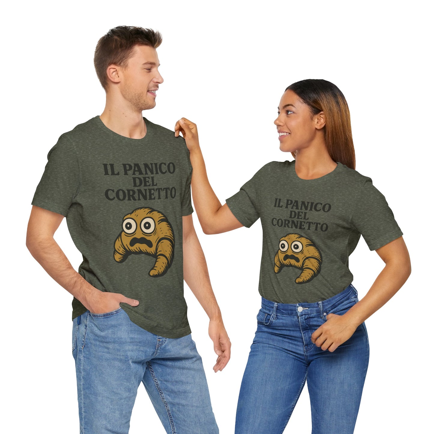 Il Panico del Cornetto – Anxious Pastry T-Shirt | Italian Brainrot Merch