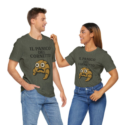 Il Panico del Cornetto – Anxious Pastry T-Shirt | Italian Brainrot Merch