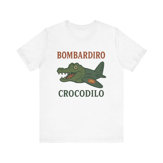 Bombardiro Crocodillo Italian Brainrot Vintage Meme T-Shirt, Graphic Tee