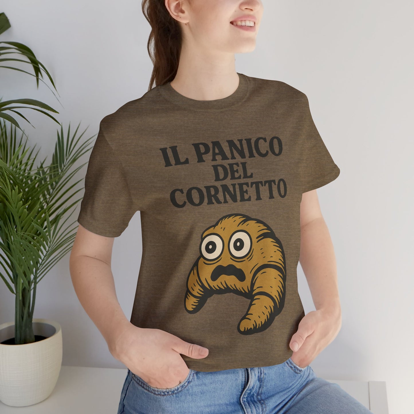 Il Panico del Cornetto – Anxious Pastry T-Shirt | Italian Brainrot Merch