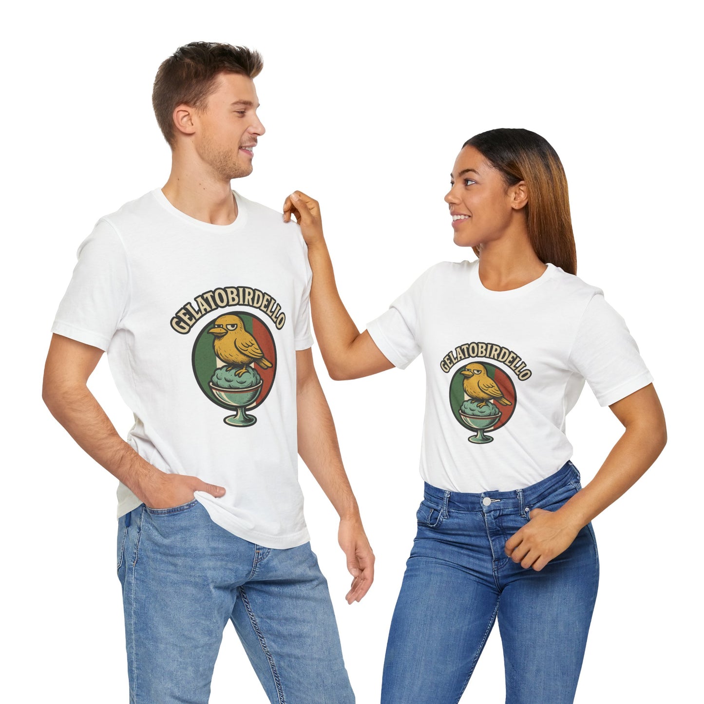Gelatobirdello – Angry Dessert Bird T-Shirt | Italian Brainrot Merch