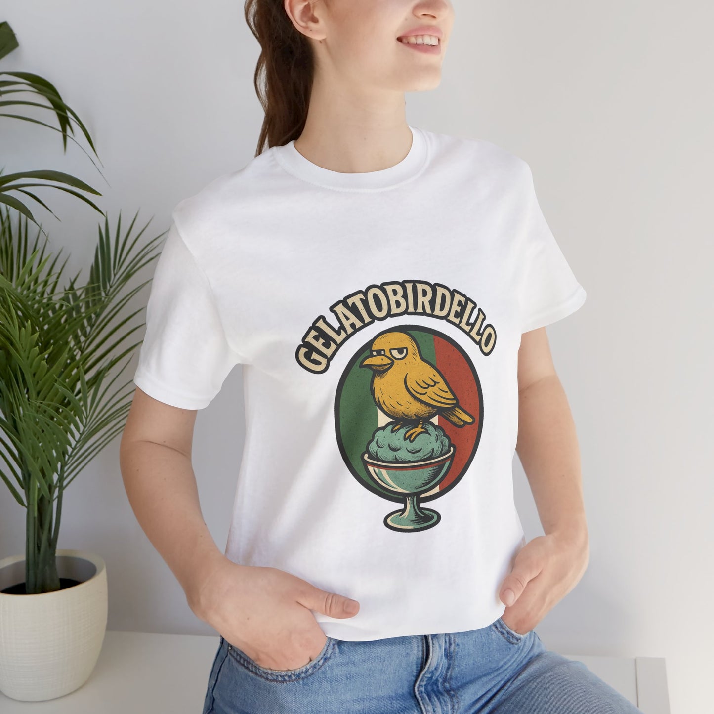 Gelatobirdello – Angry Dessert Bird T-Shirt | Italian Brainrot Merch