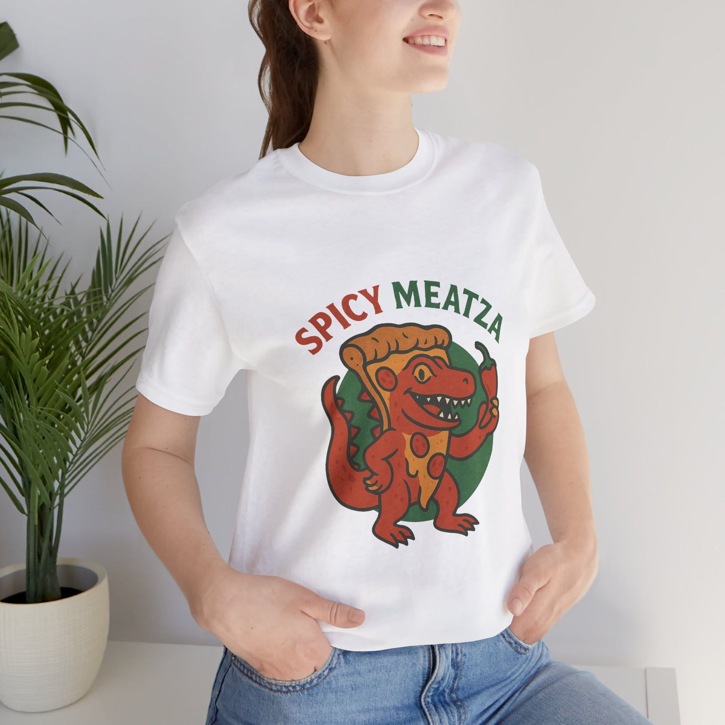Spicy Meats - Dino Pizza Chaos T-Shirt | Italian Brainrot Merch