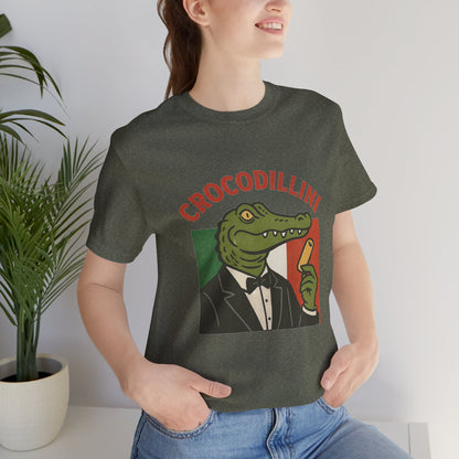 Crocodillini – Dapper Gator Pasta T-Shirt | Italian Brainrot T Shirt