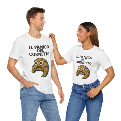 Il Panico del Cornetto – Anxious Pastry T-Shirt | Italian Brainrot Merch
