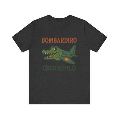Bombardiro Crocodillo Italian Brainrot Vintage Meme T-Shirt, Graphic Tee