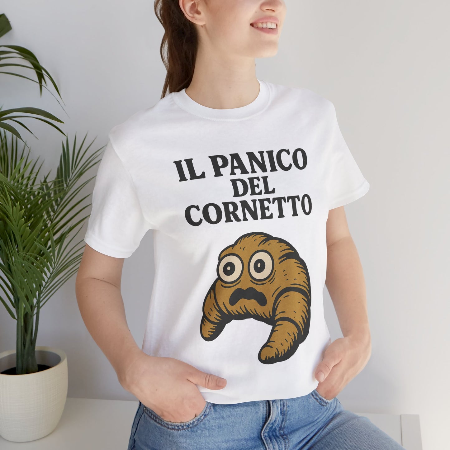 Il Panico del Cornetto – Anxious Pastry T-Shirt | Italian Brainrot Merch